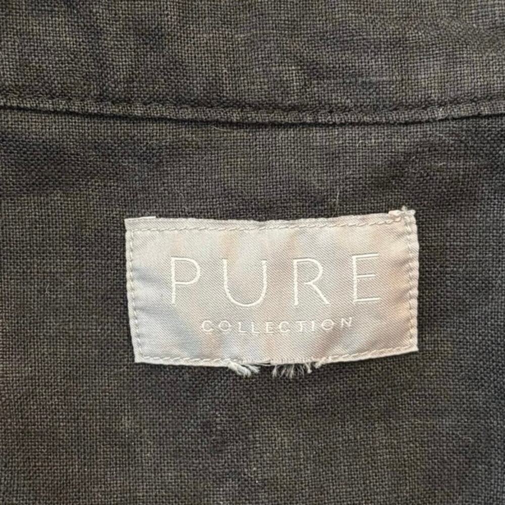 Pure Collection Size L 100% Linen Button Up Shirt… - image 3